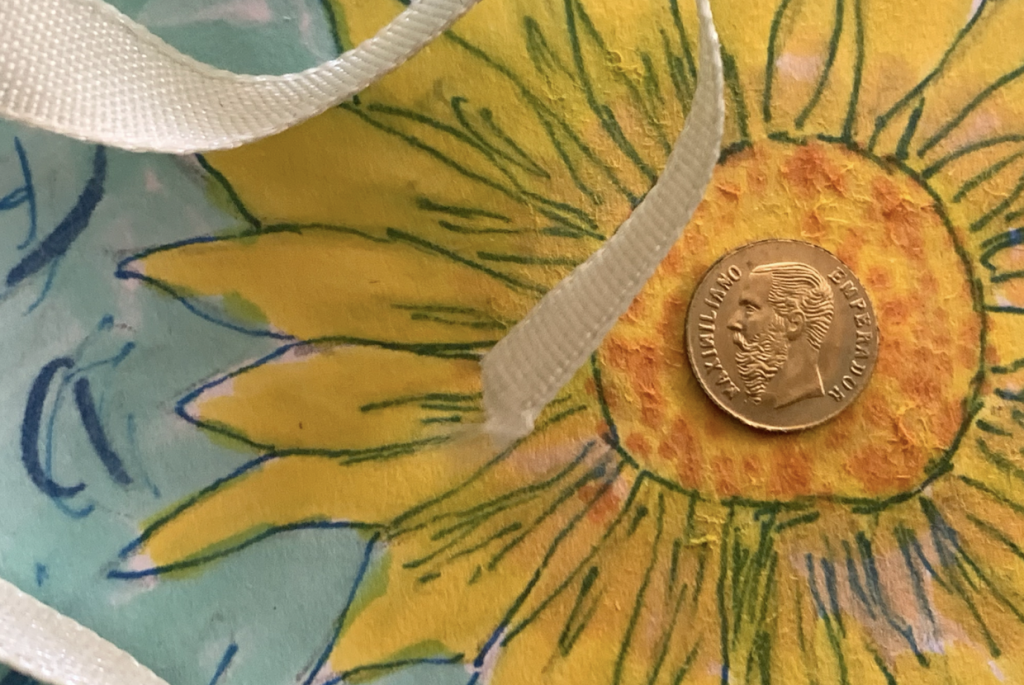 Painting of a sunflower by a member of Las Artivistas, published in REVARTE